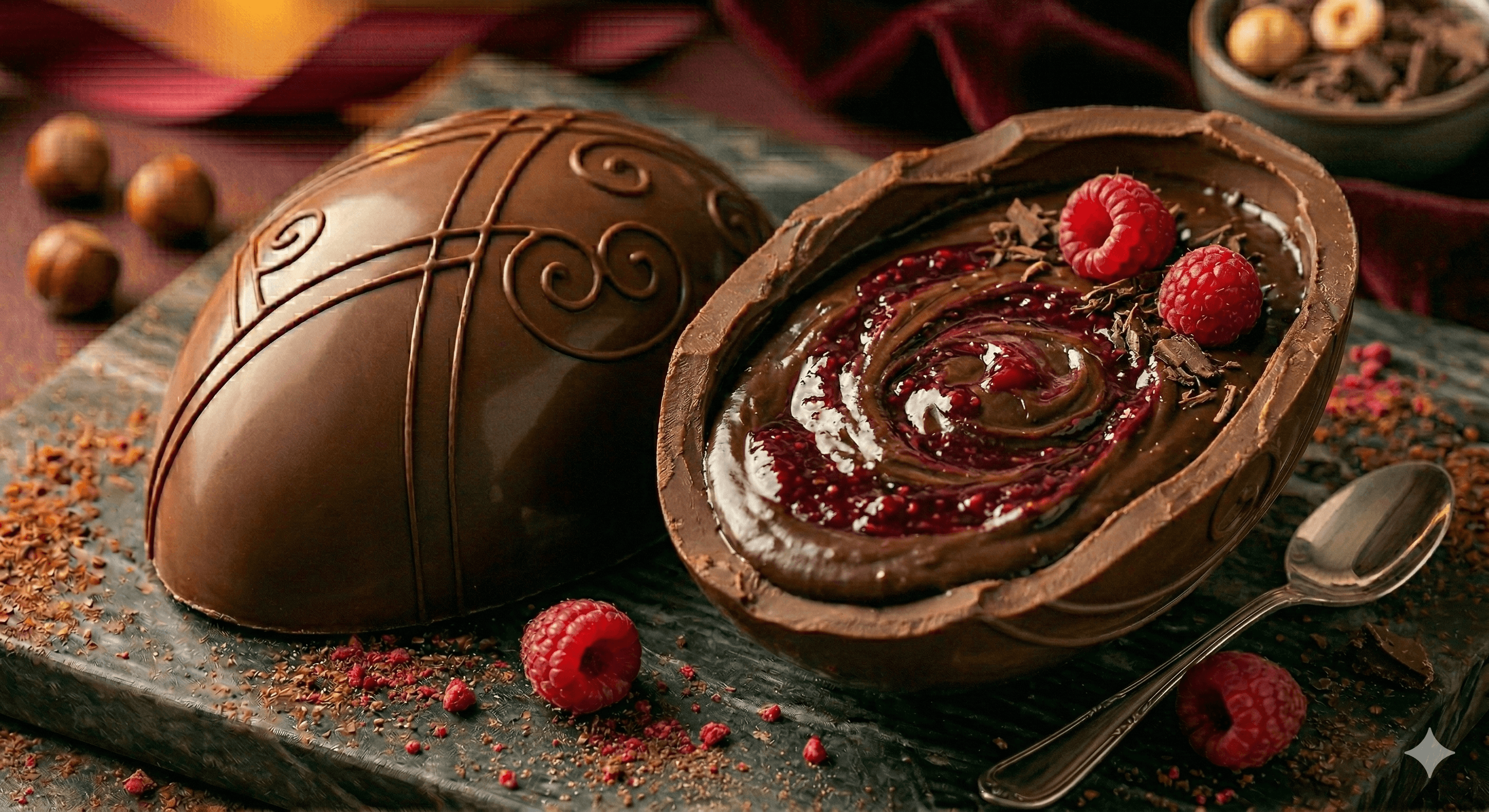 Ovo Trufado Framboesa & Chocolate Amargo